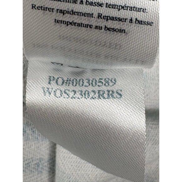 Faherty Topsail Savannah Jacket Women’s Large Indigo Dyed Blue White Full Snap - Picture 11 of 16